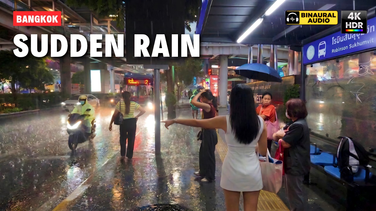 Bangkok, Thailand | Audio | Regnpromenad 4K