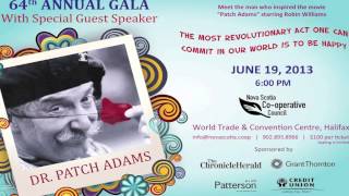 Dr. Patch Adams - Nova Scotia Co-operative Council 64th Annual Gala - June 19, Halifax