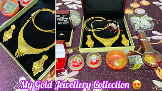 My Wedding Gold Jewellery Collection 🔥❤️😌 Bridal Gold Set , Gold Mang Teeka , Nath & Gold Rings😍