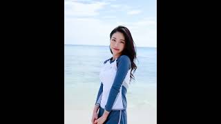 HOYUKI フィットネス水着 ペア カップル ウェットスーツ リーフ柄 水着 体型カバー レディース メンズ お揃い セットアップ ラッシュガード 長袖 競泳水着 練習用 大きいサイズ