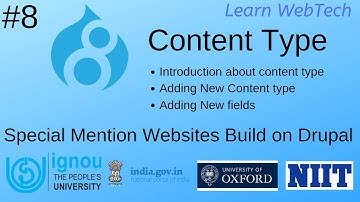 Drupal 8 adding new content type #8| What is Content type in Drupal 8