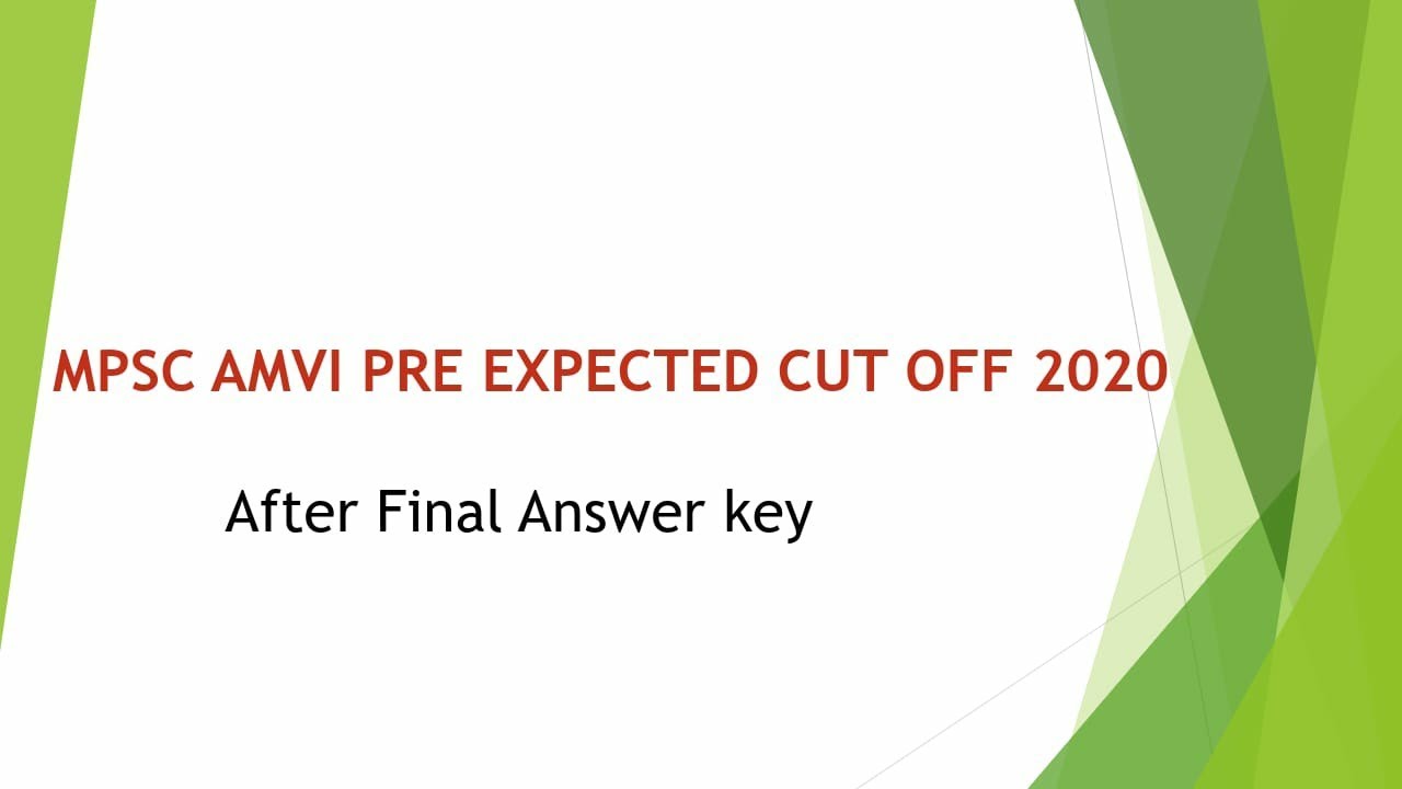 MPSC AMVI Preliminary Exam Expected Cut off 2020