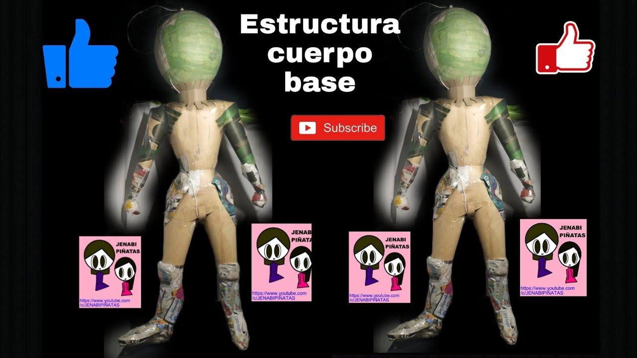Cómo hacer estructura cuerpo base para piñata
