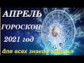 ГОРОСКОП НА АПРЕЛЬ 2021 ГОД ДЛЯ ВСЕХ ЗНАКОВ ЗОДИАКА