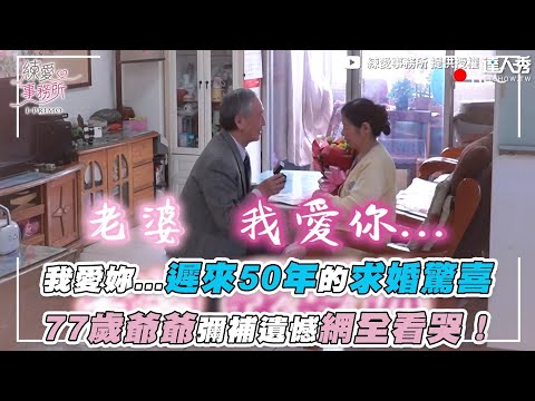 【我愛妳...遲來50年的求婚驚喜 77歲爺爺彌補遺憾網全看哭！ 】｜戀愛事務所
