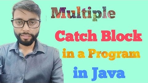 Multiple catch blocks in a Program in java | in Hindi