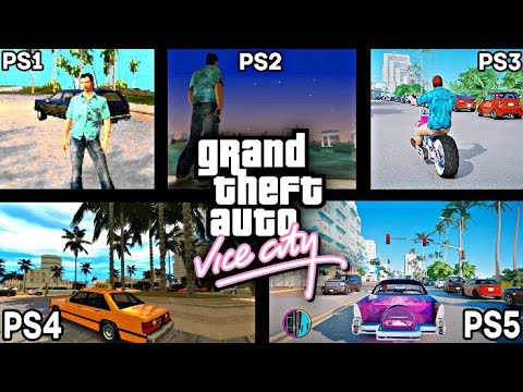 Gta Vice City Gameplay Graphics Comparison Ps1 Vs Ps2 Vs Ps3 Vs Ps4 Vs Ps5 Youtube