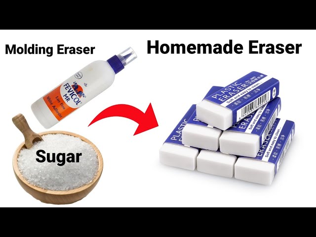 How to make Kneaded Eraser at home/DIY Eraser /homemade Kneaded Eraser /Moldable  Eraser 