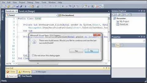 Visual Basic Tutorial - 139 - Recursion