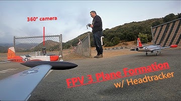 Head-tracking FPV 3 RC Plane Formation - 2x T-33 and 1x T-34