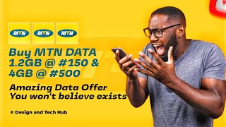 New MTN Data Cheat - How to get MTN 1.2GB For #150 and 4GB for #500 || Cheapest Data Trick screenshot 2