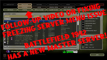 update video on Battlefield 1942 menu freeze and How to join Multiplayer and get server list ?