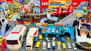 はしご消防車が飛ひ出す！トミ力アクション高速どうる！Tomica Transforming Fire Truck  Collection  ASMR Satisfying with Unboxing