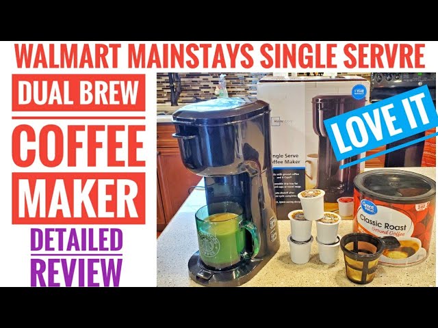 Lot # 193 - Mainstays Single Serve and K-Cup Black Coffee Maker