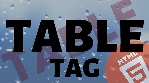 HTML - Table tag | with Example