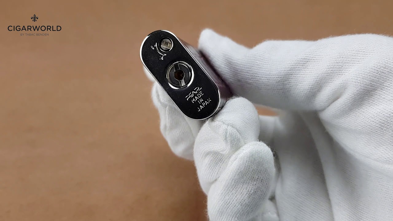 Pearl Stanley Pfeifenfeuerzeug mit Rindsleder Krokodilprägung braun 1 Stück / einzeln PE72927-7...