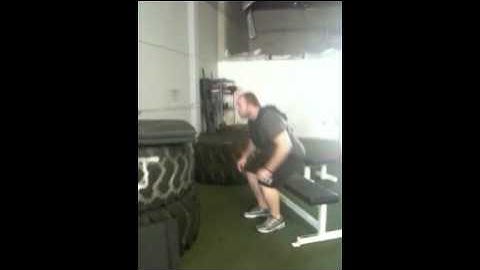 Juggernaut Training Systems-45" Box Jump wearing 30# vest at 307 pounds bodyweight