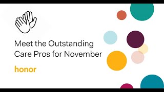 November's Outstanding Care Professionals