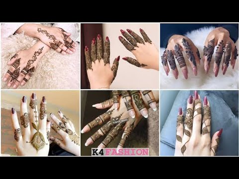 most stylish finger mhandi henna designs hands - YouTube