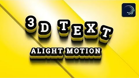 Alight 3d Text Preset Free __ Intro 3d Text __ Alight Motion Video Editing BY NK EDIT 07