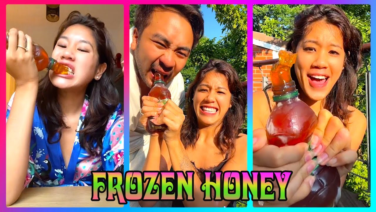 🌈🍀 Satisfying Frozen Honey 🍯💛💚💝 Frozen Honey Jelly Recipe Tiktok