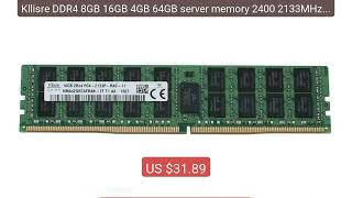 Kllisre DDR4 8GB 16GB 4GB 64GB server memory 2400 2133MHz ECC REG ... — Best Deal 2026 | Shop Now!