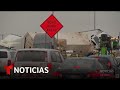 Cerca de cien vehículos chocan en una carretera en Fort Worth, Texas | Noticias Telemundo