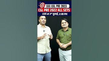 SSC CGL Pre 2023 || CGL Pre 2022 All sets compete solution
