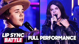 Justin Bieber Performs 'Crazy Train' & 'Big Girls Don't Cry' | Lip Sync Battle by Lip Sync Battle 542,591 views 3 years ago 3 minutes, 37 seconds