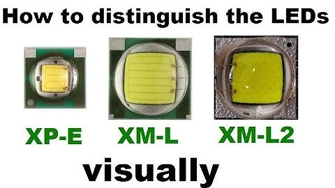 How to distinguish LEDs CREE XM-L T6, XM-L2 U2 and XP-E Q5 visually (external differences)