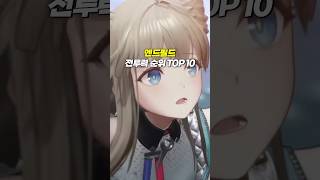 엔드필드 전투력 순위 TOP10 | 명일방주 : 엔드필드