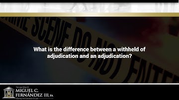 What is the difference between a withheld of adjudication and an adjudication?
