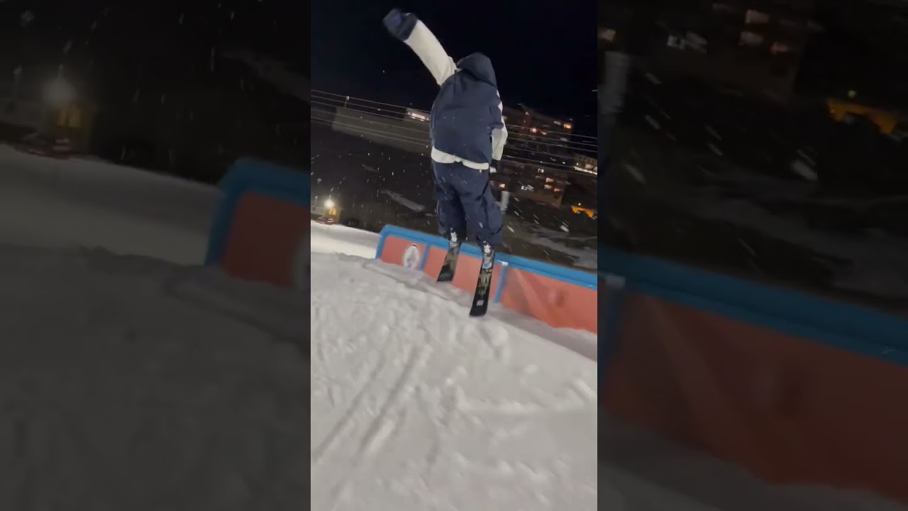 Rail line at Henrik Harlaut Snowpark, Andorra