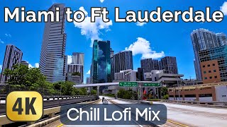 3.5 Hours of Chill Lofi Beats - Driving Miami to Ft Lauderdale screenshot 4