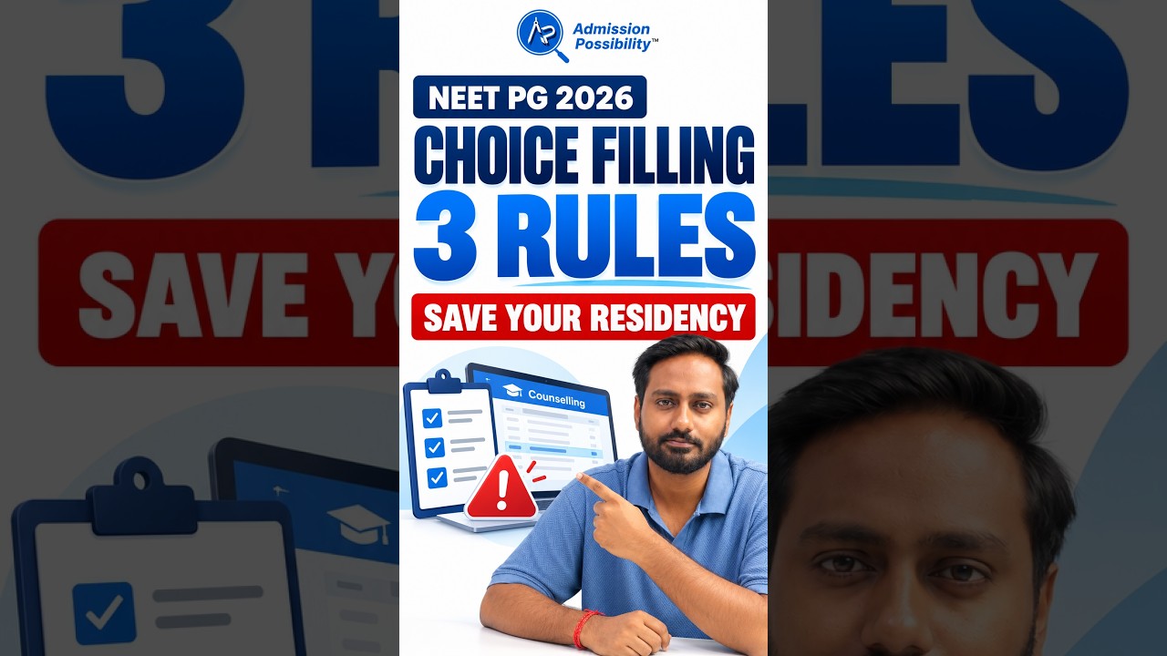 NEET PG 2026 Choice Filling Mistakes 🚨 | 3 Rules That Can Save Your Residency!