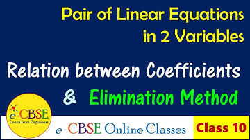 Relation between Ratios of Coefficients of  Pair of Linear Equations and Elimination Method