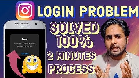 Please Wait A Few Minutes Before You Try Again Instagram Problem | Insta App  Problem Fix 2021