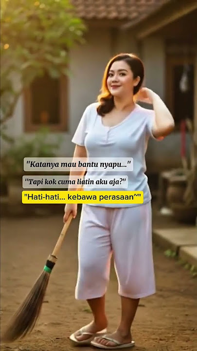 🍂🏡 Manisnya… Janda Desa Gemoy Nyapu Halaman Bikin Hati Adem! 😍💍 #jandadesa #sinemarasa