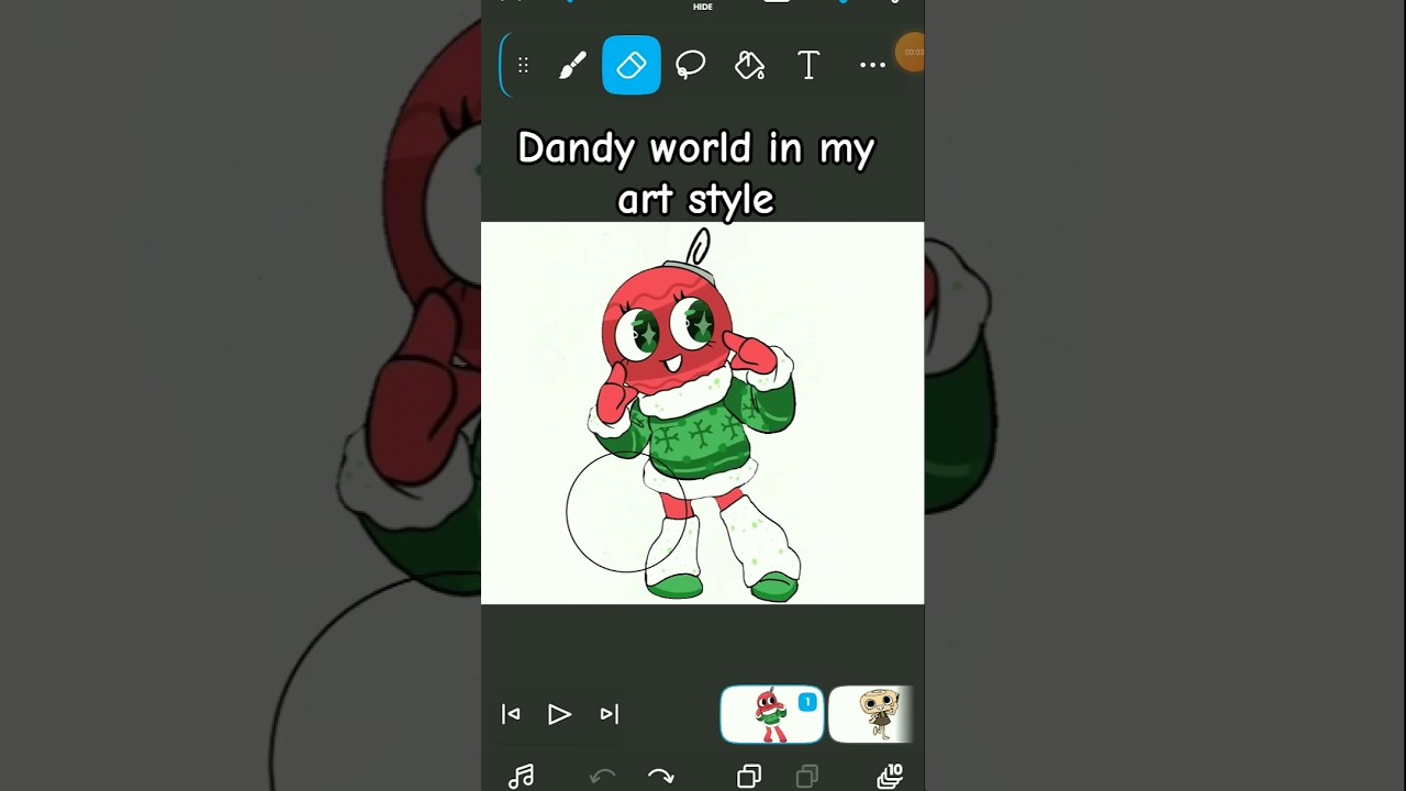 //dandy world if it in my style // #dandysworld #artstyle #flipaclip #drawingpainting