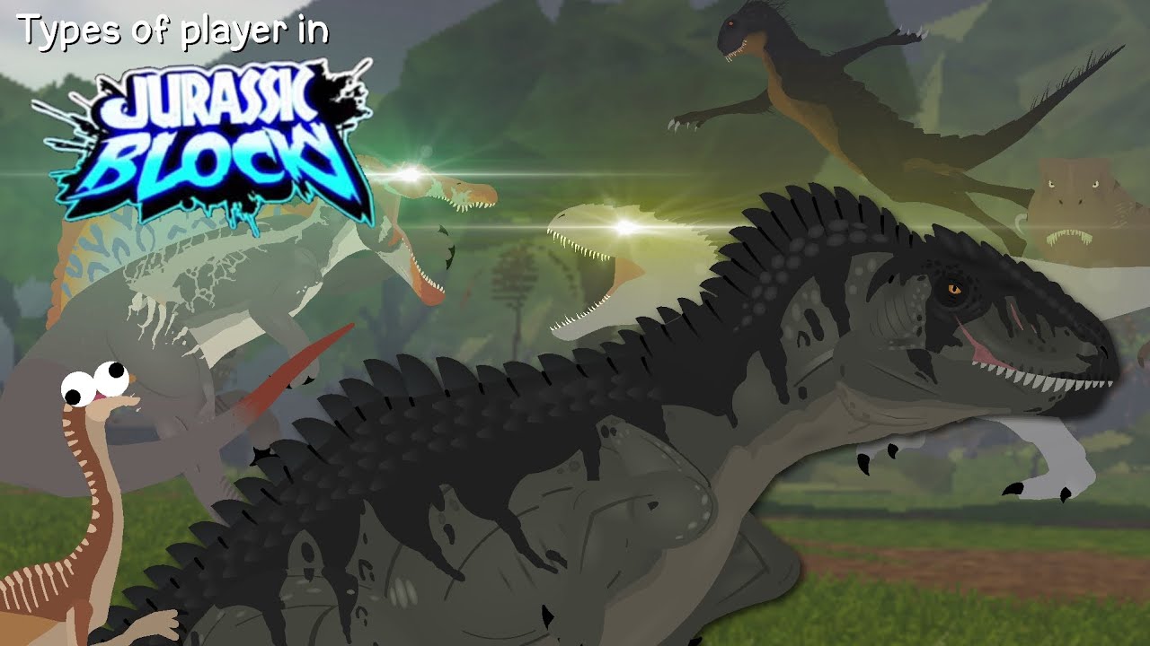 Types of players in Jurassic Blocky | Animated