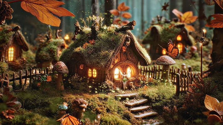 ⋆ ˚🍄🧚‍♀️｡ Fairy Village in the Forest 🍁˚｡ Ambience & Soft Music 🍄 Nature sounds ASMR