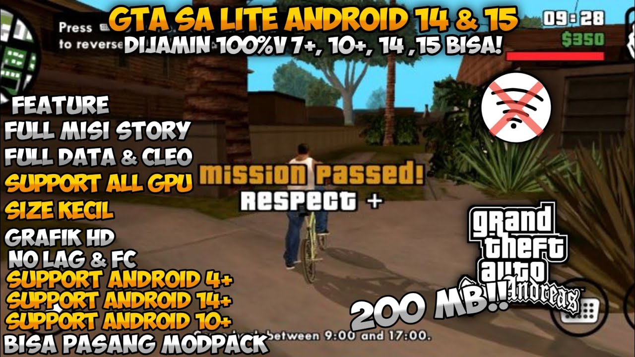 TUTORIAL LENGKAP GTA SA LITE ANDROID ORIGINAL 200 MB! WORK