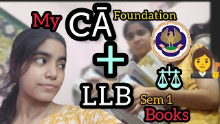 My CA foundation Dec 2023 books  + LLB books vlog  📚⚖️