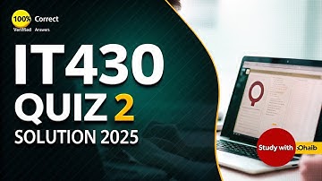 It430 Quiz 2 2025 | It430 Midterm Preparation 2025 | Study With Sohaib