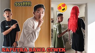 ADA CEWEK CANTIK DIRUMAH SAPUTRA😱 TERNYATA PACARNYA?? | Mikael Family screenshot 1