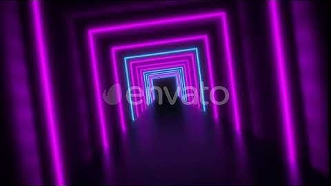 Abstract Neon Background Flight Forward Through Corridor | Motion Graphics - Envato elements