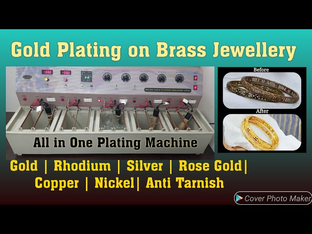 Gold plating machine #Goldplating on brass jewelry #Electroplating plant #Gold  Machine for silver 