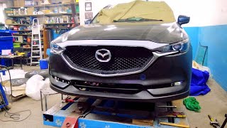 Mazda CX-5.  Вытяжка. Сборка морды в кучу.