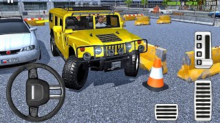Real SUV Driving License Simulator 2026 | Yellow Hummer Parking - Car Game Android Gameplay screenshot 2