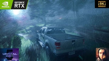 [8K60FPS] The Most Realistic Rain in 3D! Rally RTX Game in Cinematic mode | Unreal Engine 5